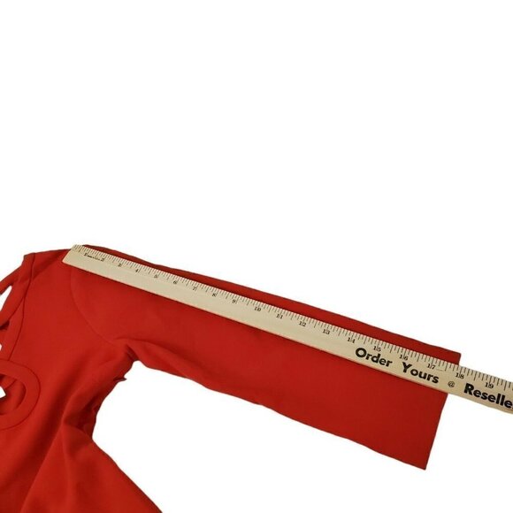Diane von Furstenberg Carmen Dress 0 Poppy Red Sheath Cut-out‎ Neck DVF Cocktail - Picture 11 of 11